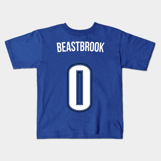 Russell Westbrook 'Beastbrook' Nickname Jersey - Oklahoma City Thunder Kids T-Shirt by xavierjfong